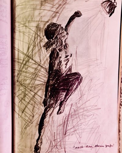 Skizze "Aufbruch" für Tanztheater, 1992